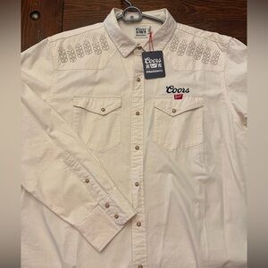 NWT Huckerry Coors Banquet Pearl Snap Shirt